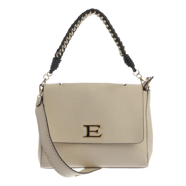 Schultertasche, in Beige, Leder, Ermanno Scervino