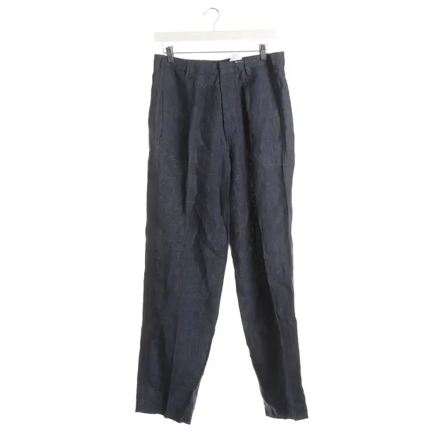 Pants, in Navy, Linen, Balenciaga