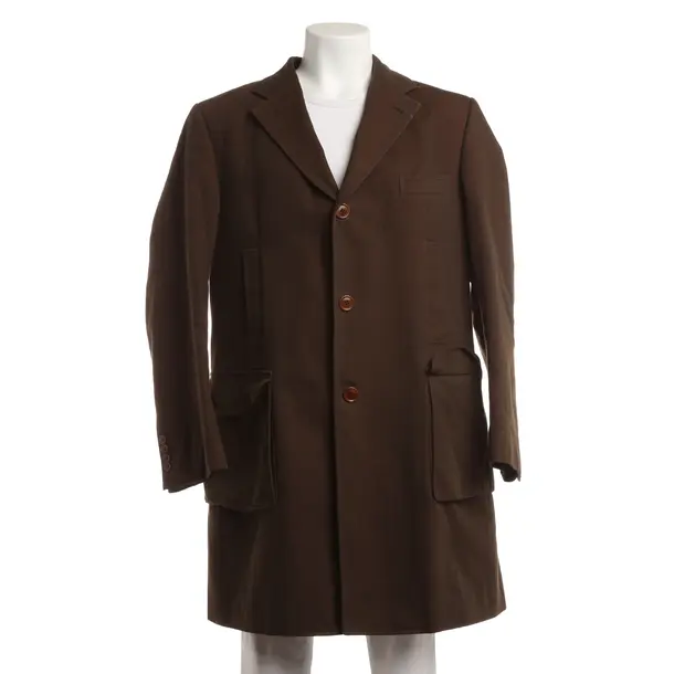 Overcoat, in Brown, Cotton, Fay