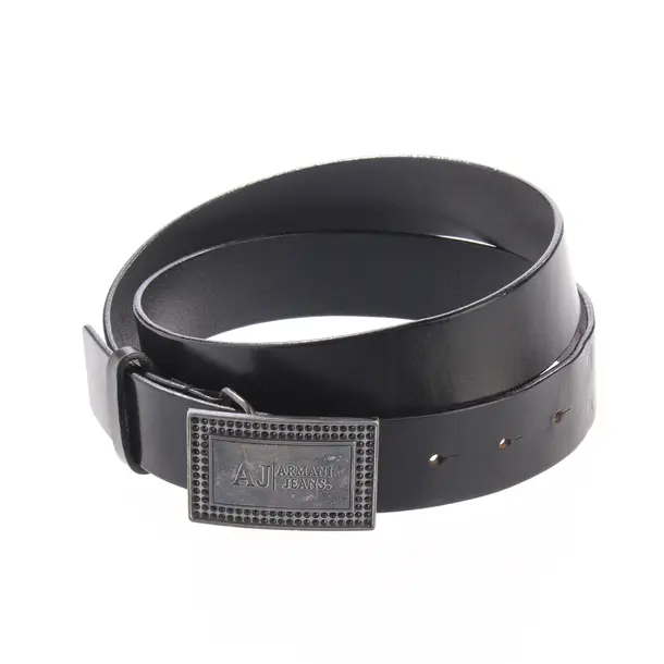 Belt, in Black, Leather, Armani Jeans