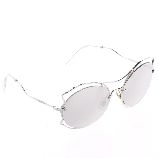 Sunglasses, in Silver, Synthetic / Metal, Miu Miu