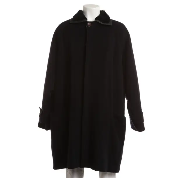 Winter Coat, in Navy, Wool, Versace