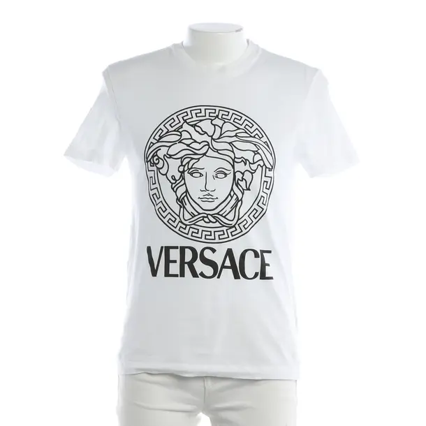 T-Shirt, in White, Cotton, Versace