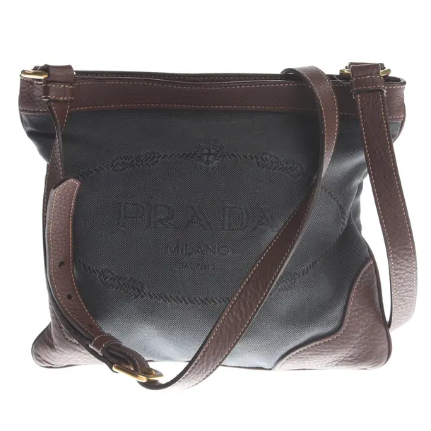 Schultertasche, in Dunkelbraun, Polyamid, Prada