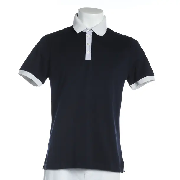 Polo Shirt, in Navy, Cotton, Brunello Cucinelli