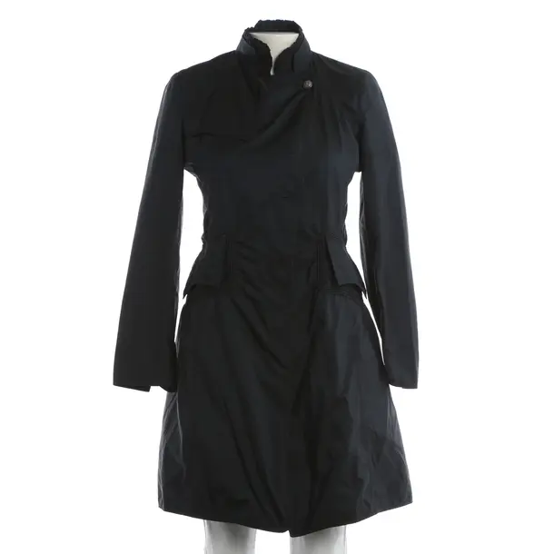 Mid-Season Coat, in Navy, Polyester, Ermanno Scervino