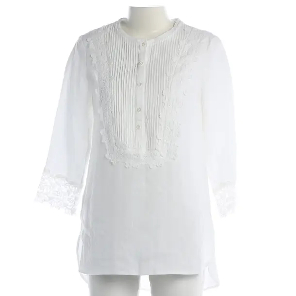 Blouse, in White, Linen, Ermanno Scervino