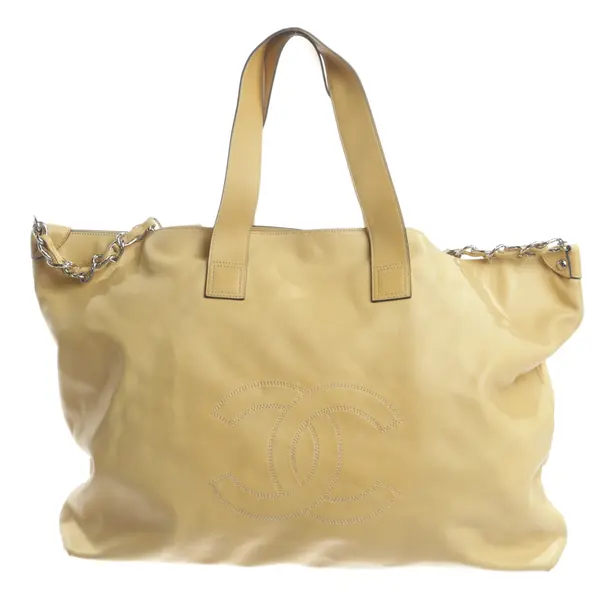 Shopper, in Giallo senape, Pelle, Chanel