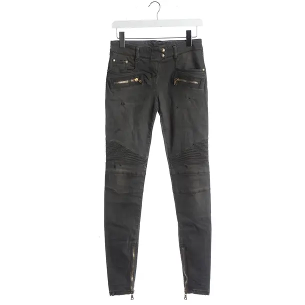 Skinny Jeans, in Gray, Cotton, Balmain