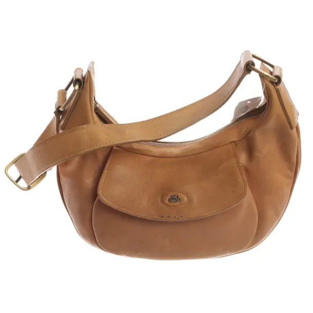 Shoulder Bag, in Camel, Leather, The Bridge