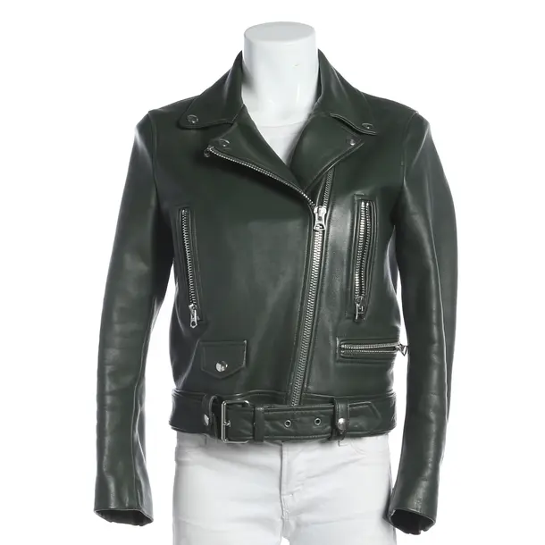 Lederjacke, in Grün, Leder, Acne Studios