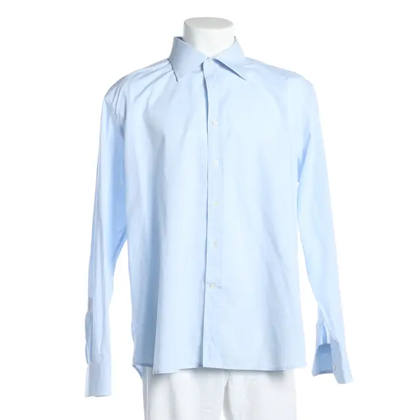 Shirt, in Light Blue, Cotton, Canali