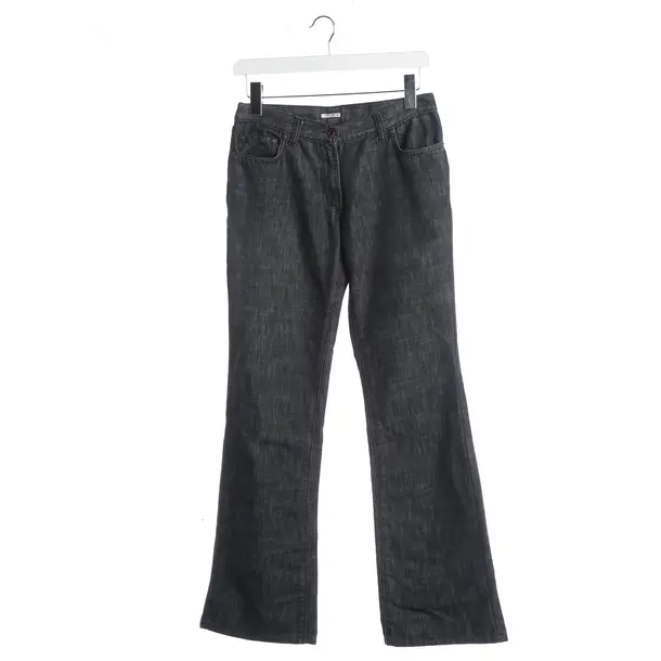 Jeans Flared, in Grau, Baumwolle, Miu Miu