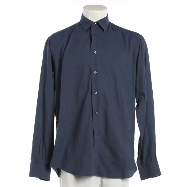 Shirt, in Navy, Cotton, Brioni