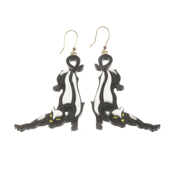 Earrings, in Black, Other Fibers, Prada