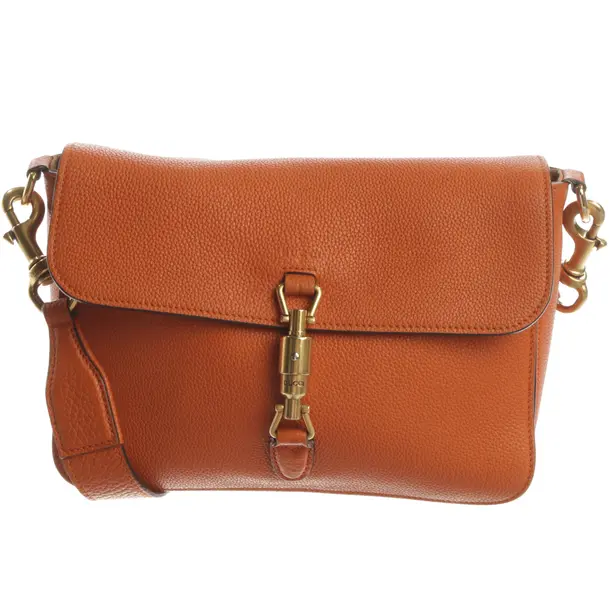 Schultertasche, in Orange, Leder, Gucci