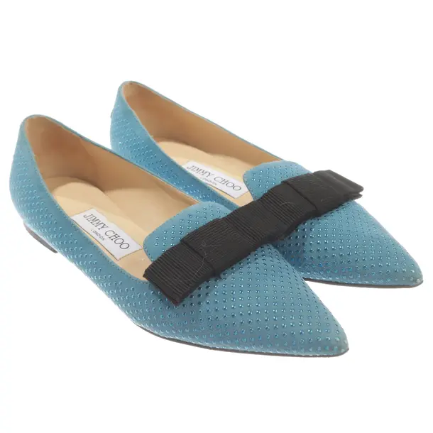 Ballet Flats, in Blue, Jimmy Choo