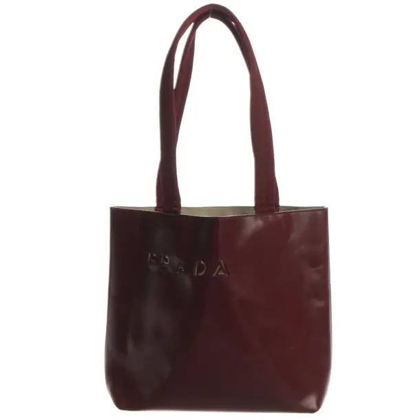 Shopper, in Bordeaux, Leder, Prada