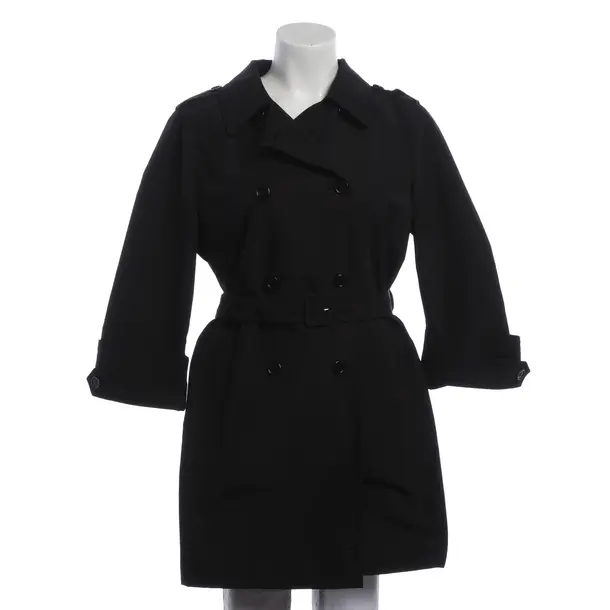 Mid-Season Coat, in Black, Cotton, Prada