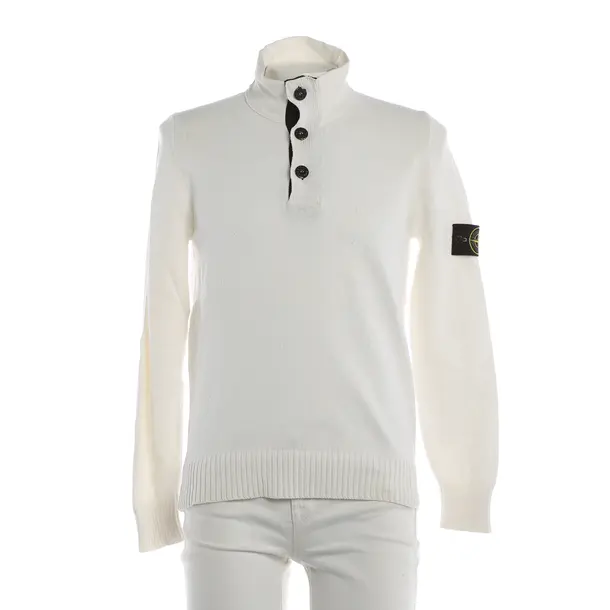 Maglione, in Bianco, Cotone, Isola di pietra
