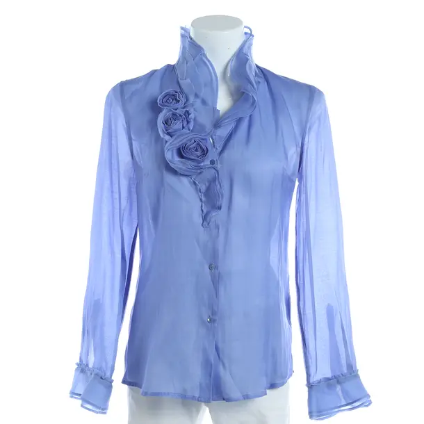 Bluse, in Blau, Seide, Ermanno Scervino