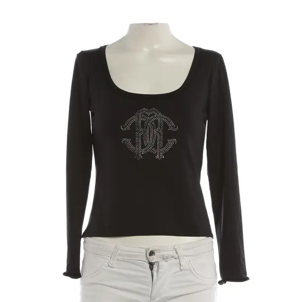 Long Sleeve Shirt, in Black, Polyamide, Roberto Cavalli