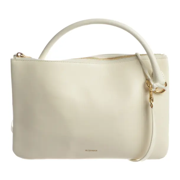 Shoulder Bag, in Beige, Leather, Jil Sander