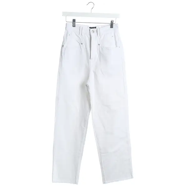 Slim Fit Jeans, in White, Cotton, Isabel Marant