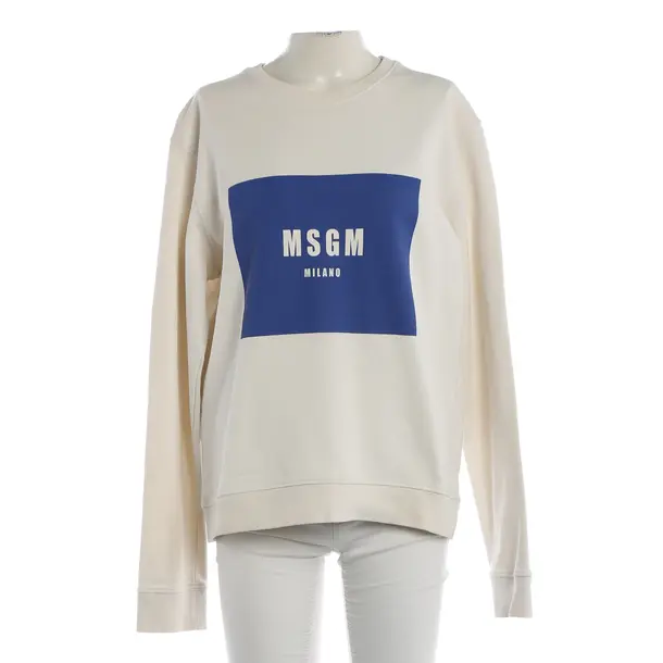 Sweatshirt, in Cream, Baumwolle, MSGM