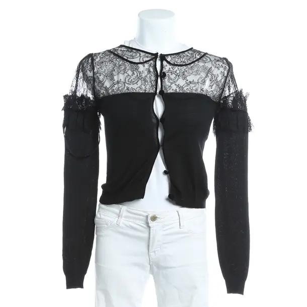 Strickjacke, in Schwarz, Wolle, Red Valentino