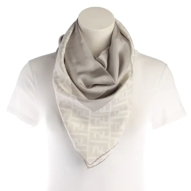 Stola, in Grigio chiaro, Seta, Fendi