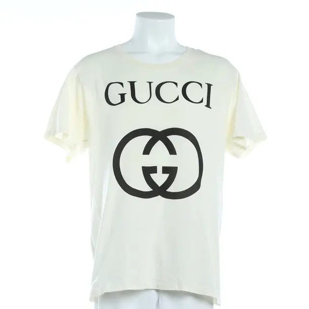 T-Shirt, in Cream, Baumwolle, Gucci