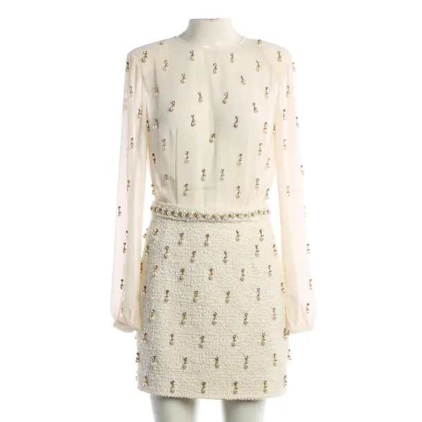 Cocktail Dress, in Beige, Polyester, Elisabetta Franchi