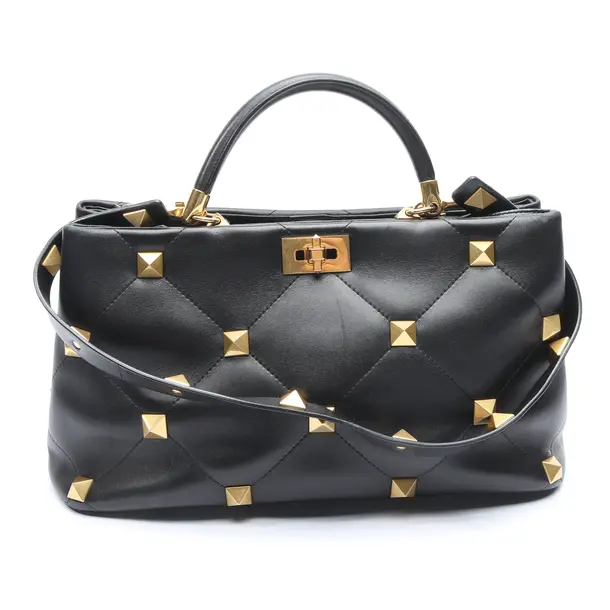 Handbag, in Black, Leather, Valentino