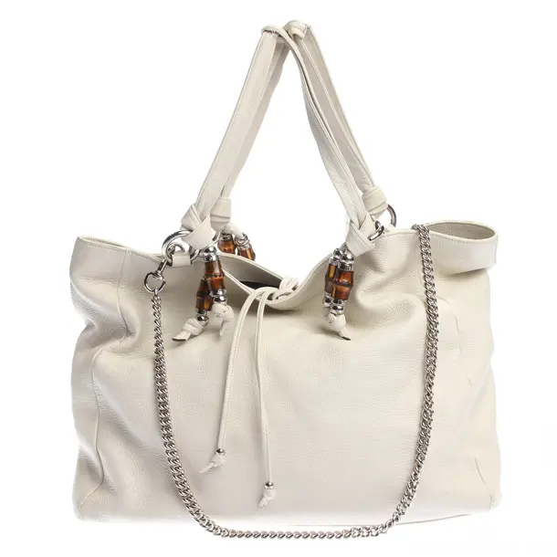 Shopper in Weiß, Leder, Gucci