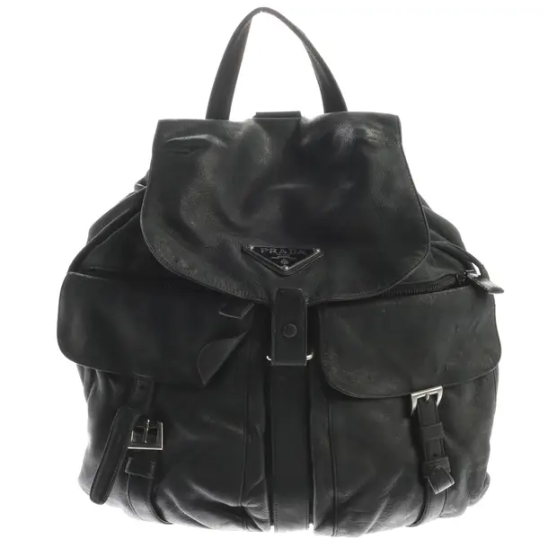 Backpack in Black, Leather, Prada