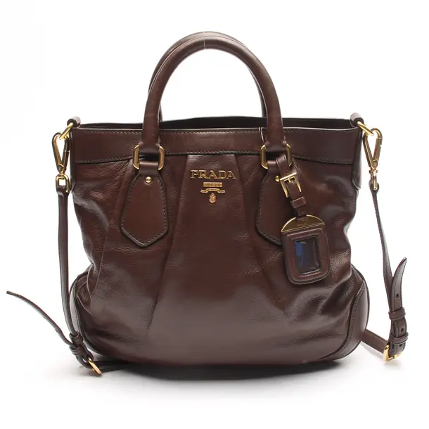 Handtasche in Braun, Leder, Prada