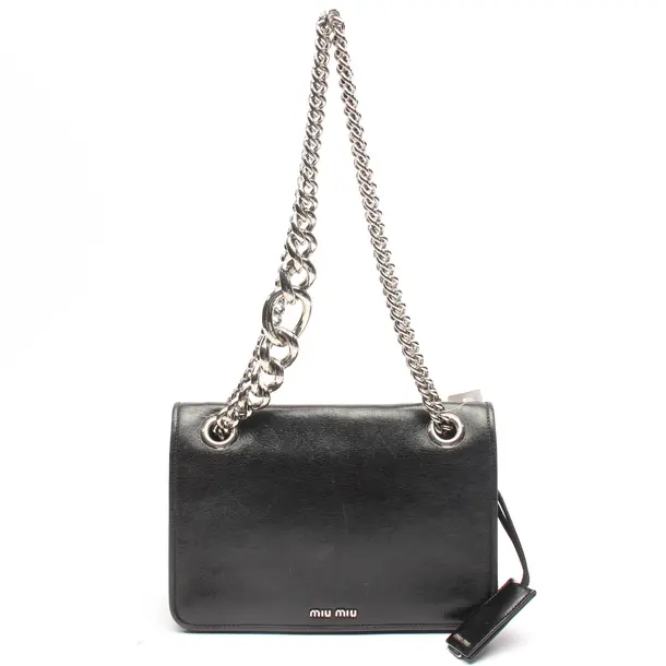 Shoulder Bag in Black, Leather, Miu Miu