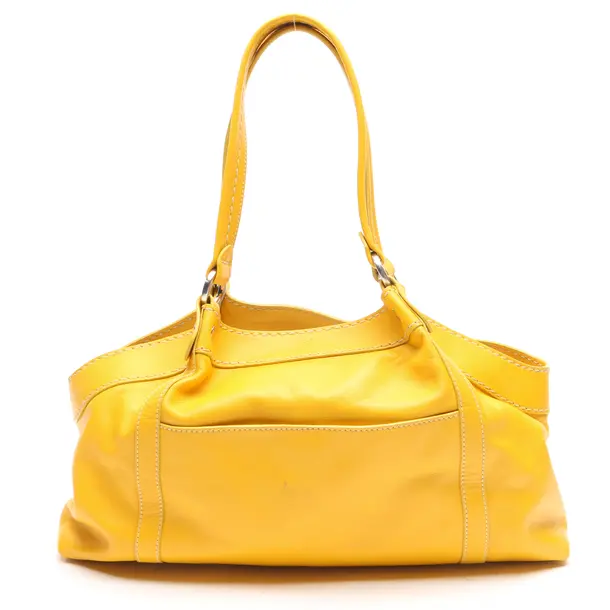 Schultertasche in Gelb, Leder, Hogan
