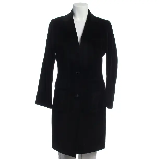 Mid-Season Coat in Black, Cotton, Fay