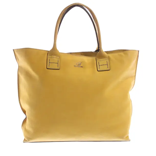 Shopper Bag in Yellow, Leather, Hogan