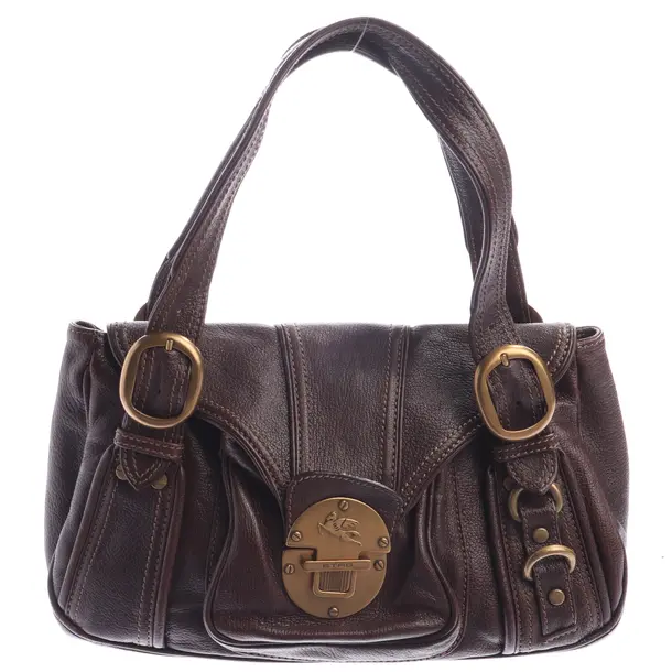 Schultertasche in Braun, Leder, Etro