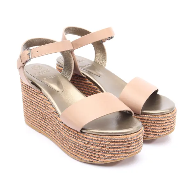 Wedges in Brown, , Brunello Cucinelli