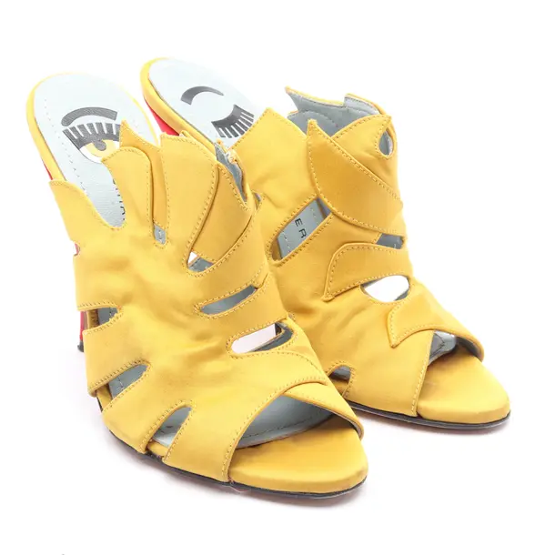 Heeled Sandals in Yellow, , Chiara Ferragni
