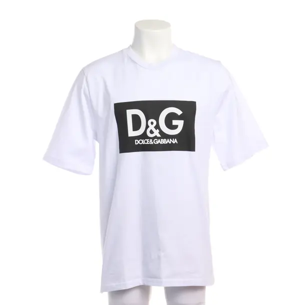 T-Shirt in Weiß, Baumwolle, Dolce & Gabbana