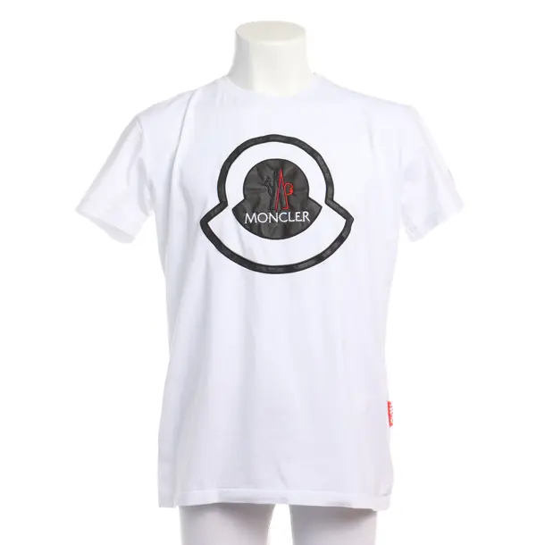 T-Shirt in Weiß, Baumwolle, Moncler