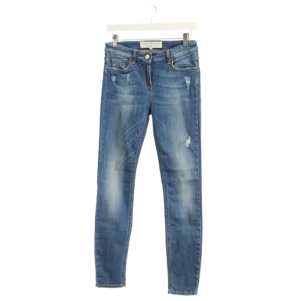 Slim Fit Jeans in Blue, Cotton, Elisabetta Franchi
