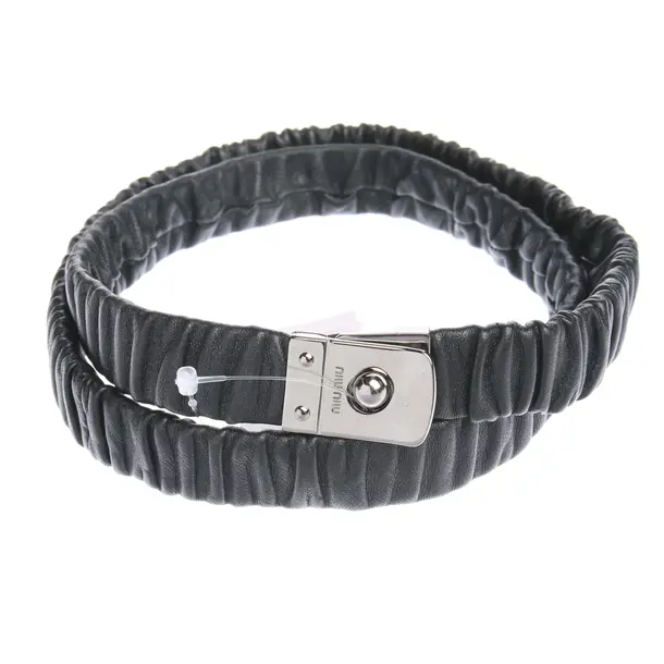 Gürtel in Schwarz, Leder, Miu Miu