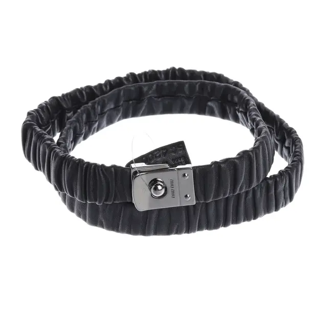 Belt, in Black, Leather, Miu Miu