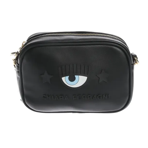 Shoulder Bag in Black, Polyurethane, Chiara Ferragni